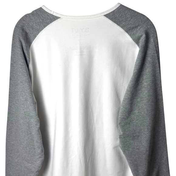 Bylt Basics Drop Cut Lux Long Sleeve Baseball Grey White Athletic Comfort L - Picture 6 of 10